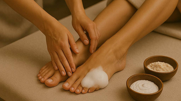 Массаж стоп и уход за ногами во время процедуры «Шаг к себе» — VIP SPA в Минске